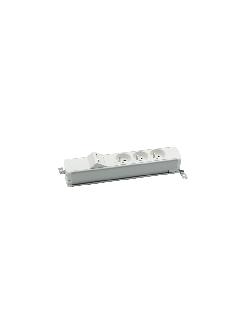 "Simon 480 TS48-130E300K0-44 Listwa standardowa 3 gn. typ E i płytka 2xRJ45 keystone
