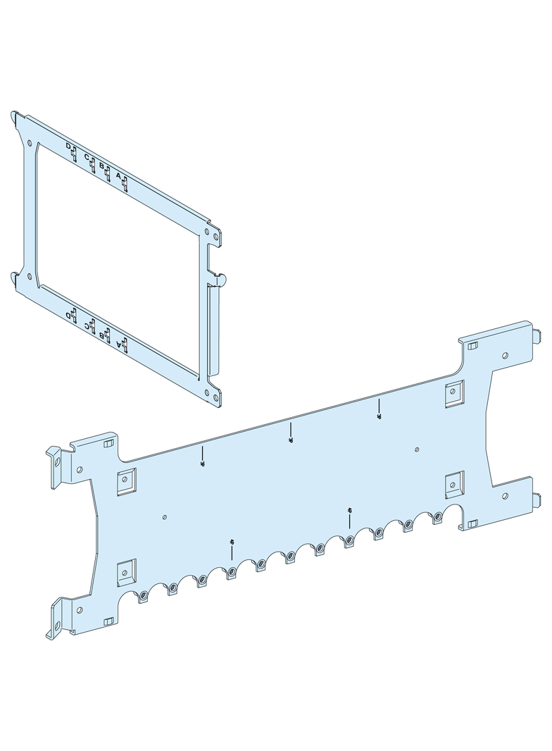 Rozdzielnice PrismaSet, płyta montażowa Prisma P do montowanych pionowo wysuwnych NSX250 z Polypact