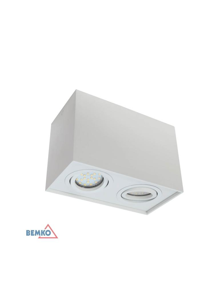 OPRAWA DOWNLIGHT ORTAL REGULOWANA 182X96 2XGU10 MAX. 2x50W BIAŁA