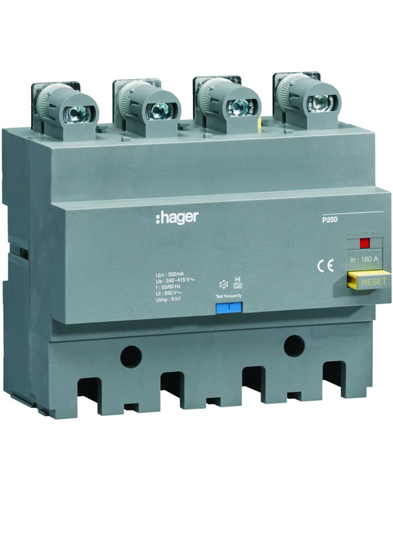 MCCB Blok RCD do P250 4P 160A Idn stały