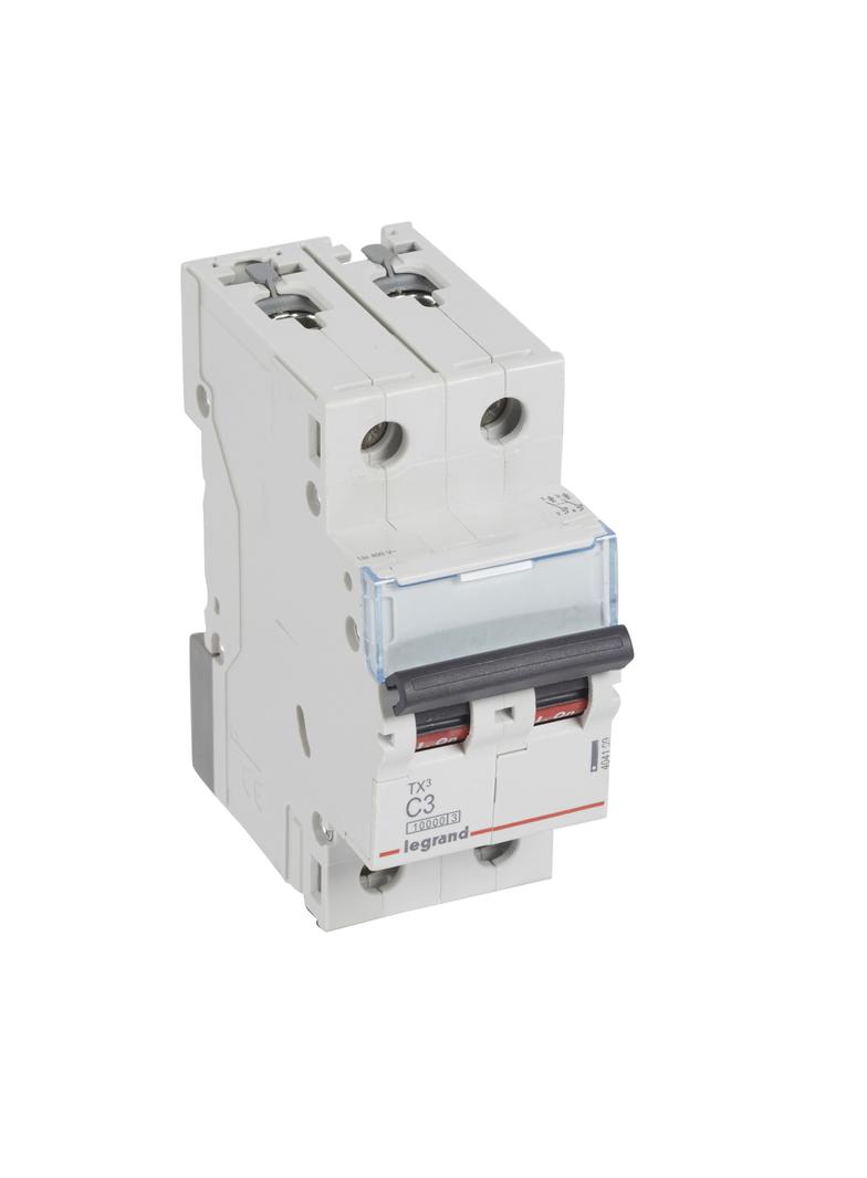 WYŁĄCZNIK NADPRĄDOWY S 312 2P C 3A 10000A SERII TX3, Legrand