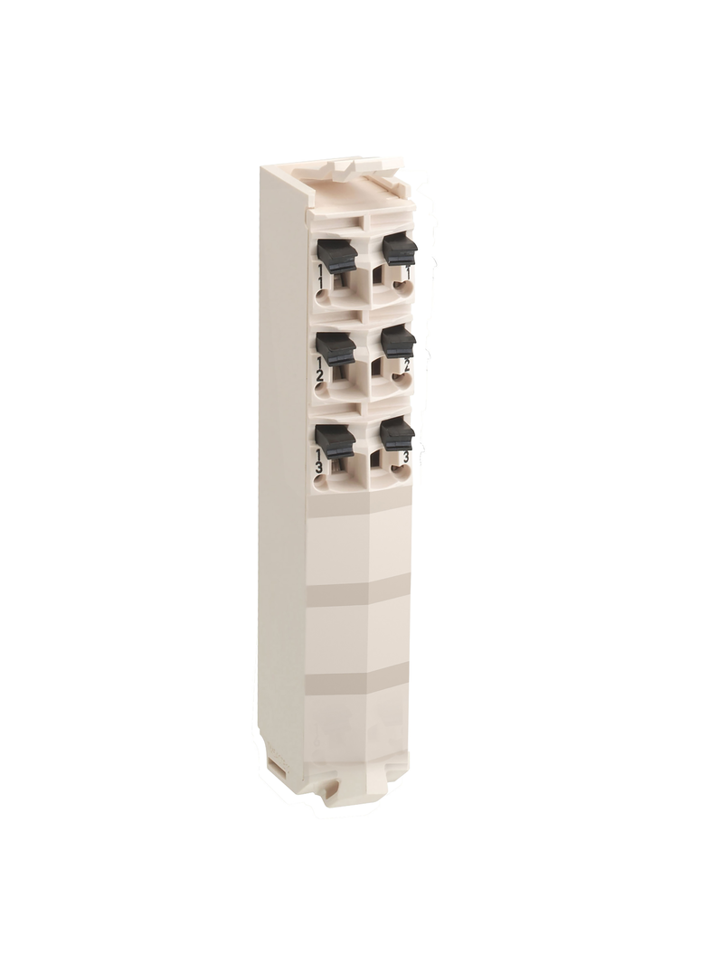 Modicon TM5, blok zacisków sprężynowych, 6 zacisków, biały