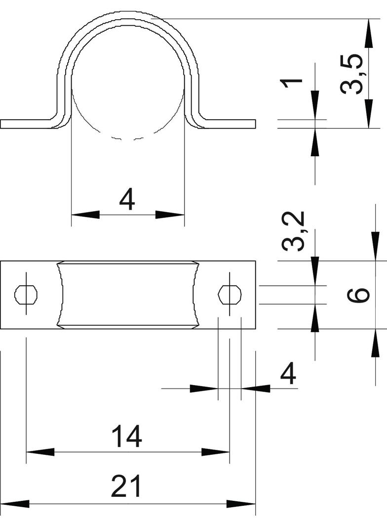 WN 7855/B, UCHWYTY DO PRZEW.4MM OC.G.Ż.CHR.