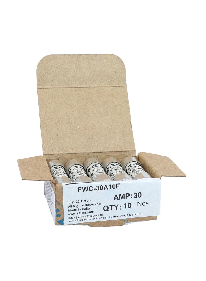 30Amp 600Vac 10x38mm FERRULE FUSE Wkładka szybka 30A AC 600V 10x38 mm aR UL FWC-30A10F EATON