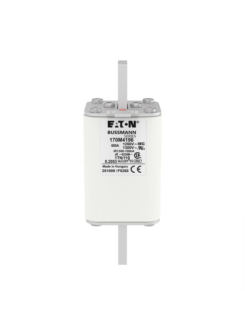 FUSE 550A 1250V 1TN/110 AR CU Wkładka szybka 550A AC 1250V rozmiar 1 53x66x138 mm aR DIN I 170M4196