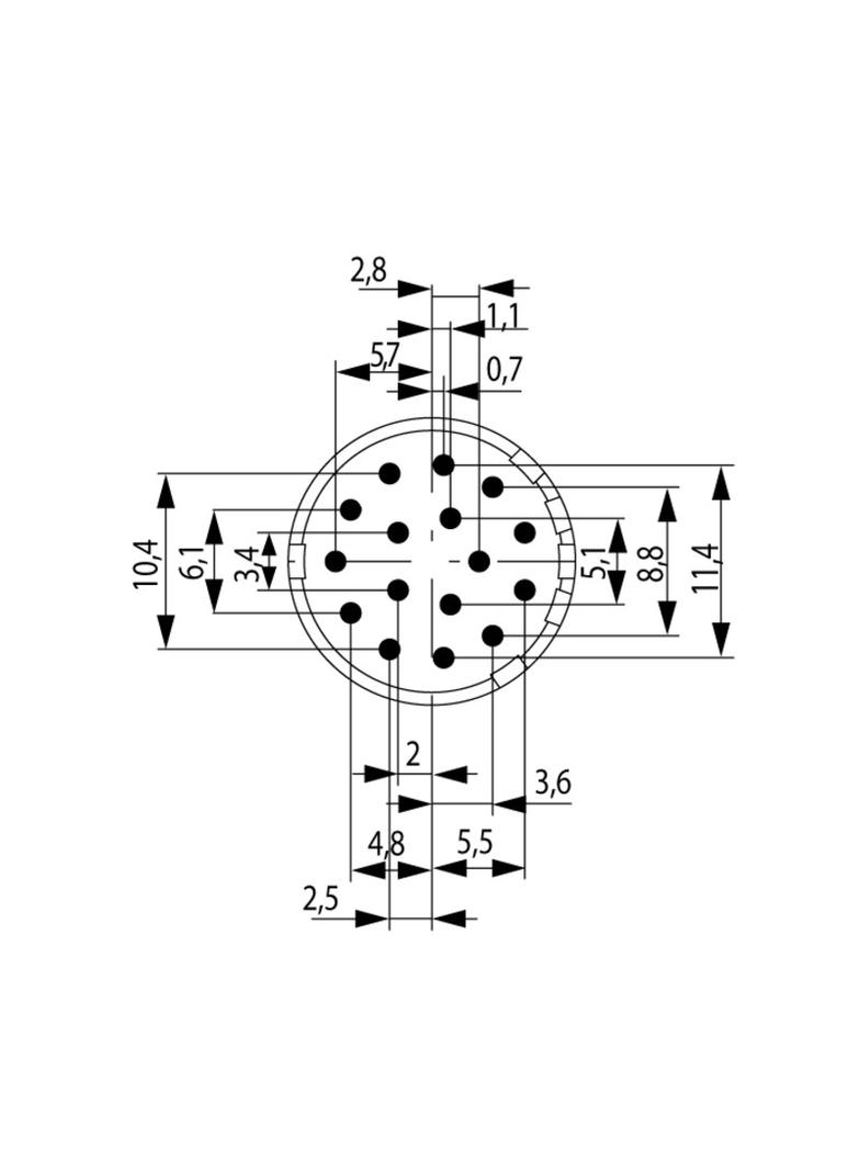 SAI-M23-SE-16-F Wkładka stykowa do złączy okrągłych WEIDMULLER