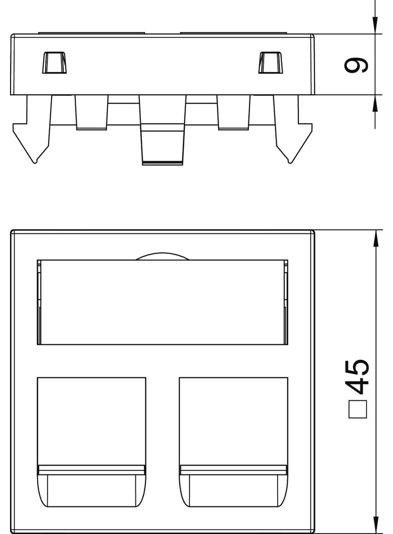DTG-2C RW1, Ramka montażowa do teleinformatyki modul 45