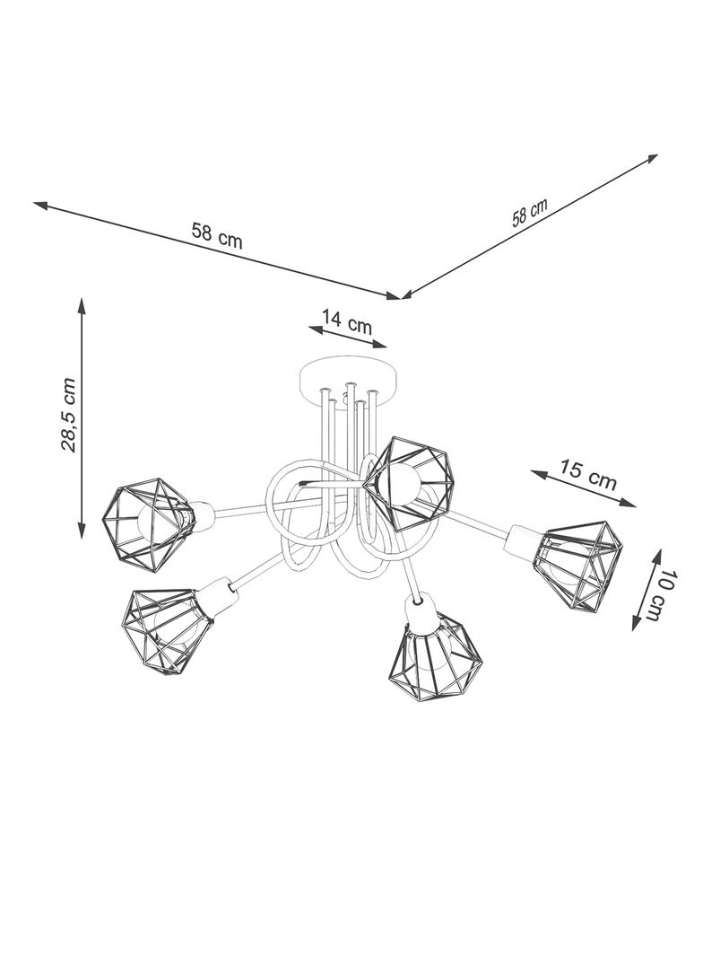 Sollux Żyrandol ARTEMIS 5S czarny SL.1110