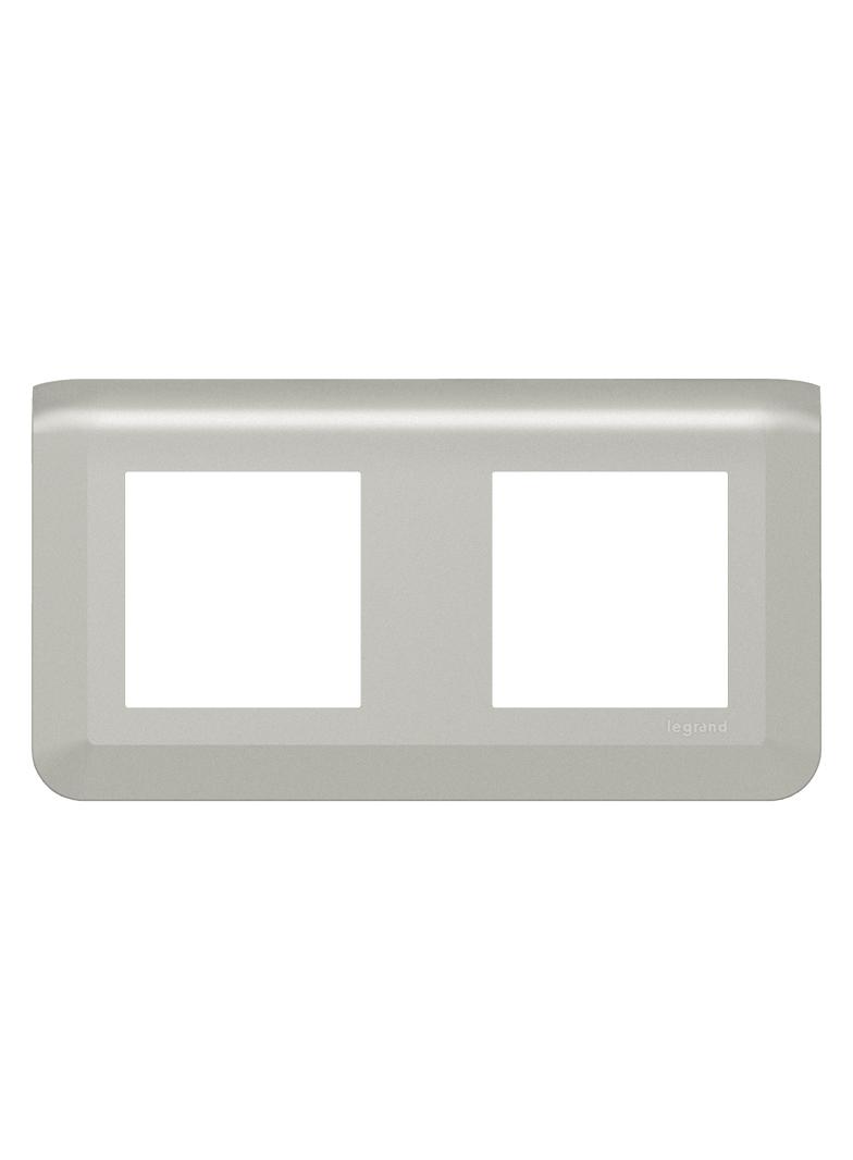 Mosaic - Ramka 2x2 Modułowa Pozioma - Aluminium 079304L LEGRAND
