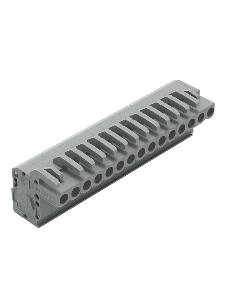 MCS-MIDI Classic gniazdo kątowe 15-bieg. szare raster 5 mm /25szt./ WAGO