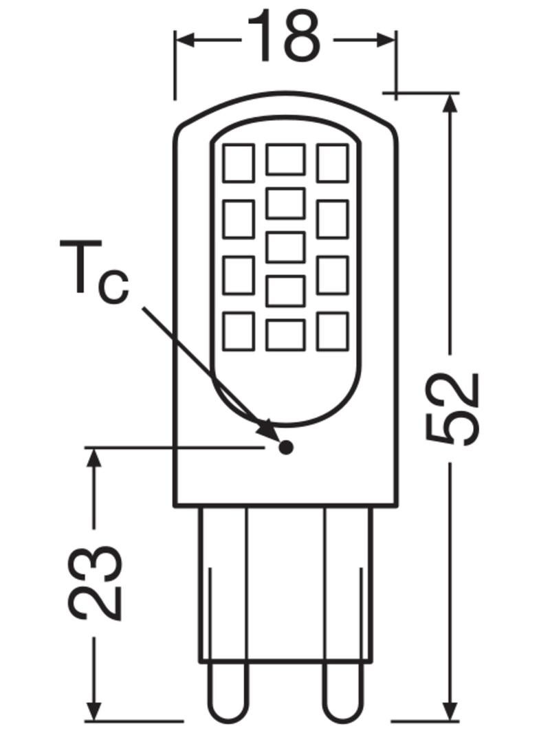 LAMPA LED PIN 40D CL 4W/827 230V G9
