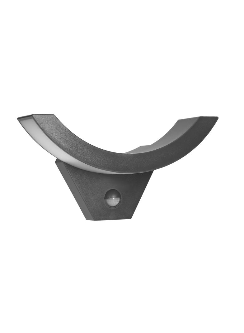 SPINEL LED 10W, oprawa ogrodowa z czujnikiem ruchu 140, 800lm, IP54, 4000K, IK10, szara, AD-OP-6119GLPMR4 ORNO