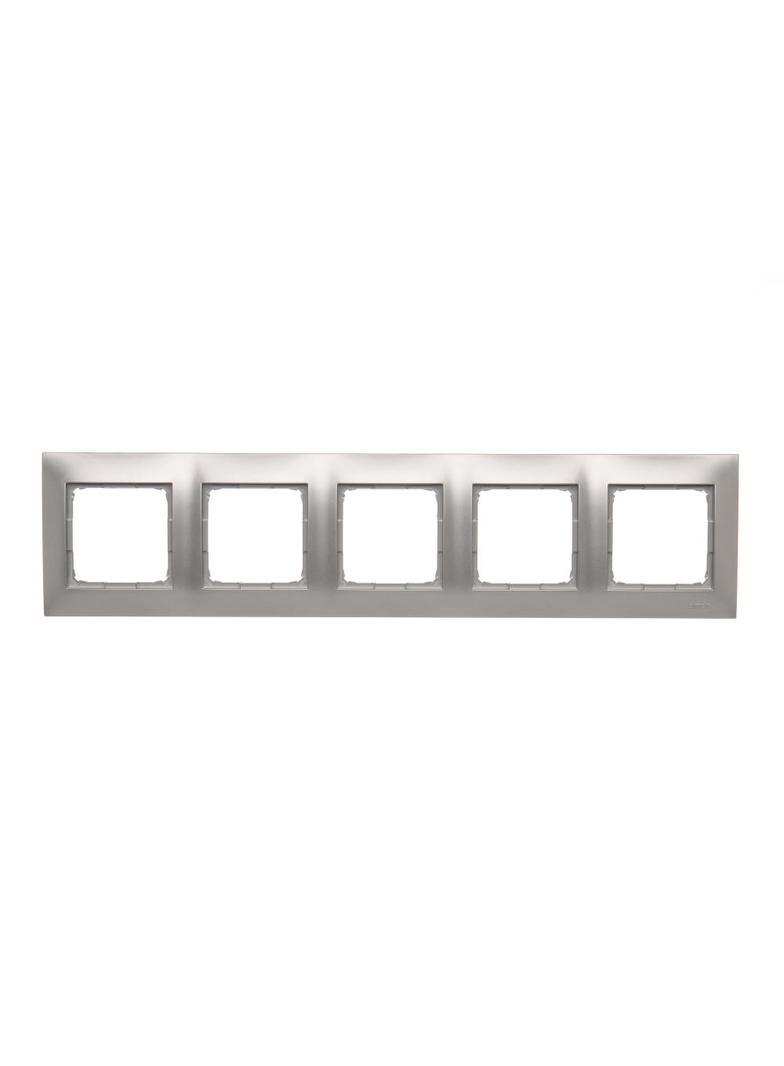 Simon 54 Premium Ramka 5-krotna PREMIUM IP20 / IP44 srebrny mat DR5/43 KONTAKT