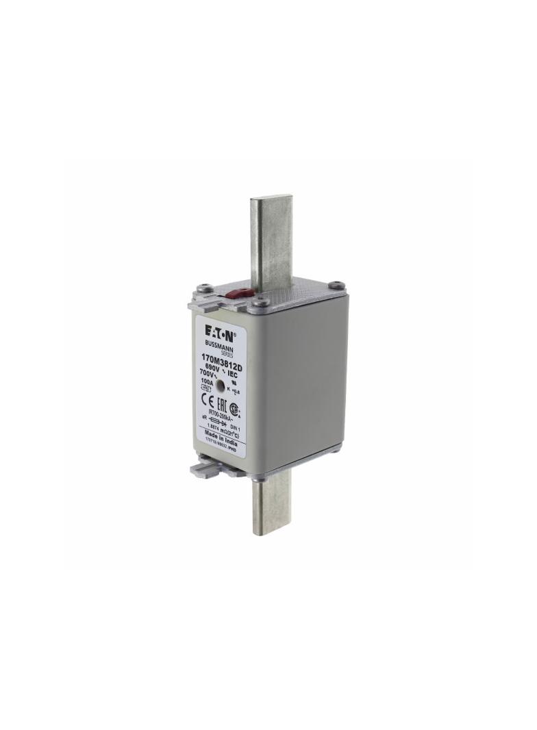 FUSE 100A 690V aR DIN 1 HSDNH Wkładka szybka 100A 690V aR DIN 1 podwójny wskaźnik 170M3812D EATON