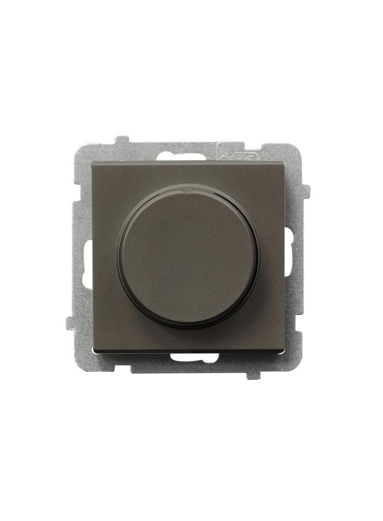 SONATA Ściemniacz uniwersalny do obciążenia żarowego, halogenowego oraz LED - kolor czekoladowy meta