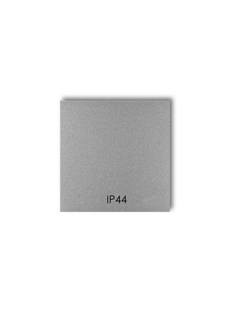 MINI Klawisz pojedynczy do łączników IP44 srebrny metalik