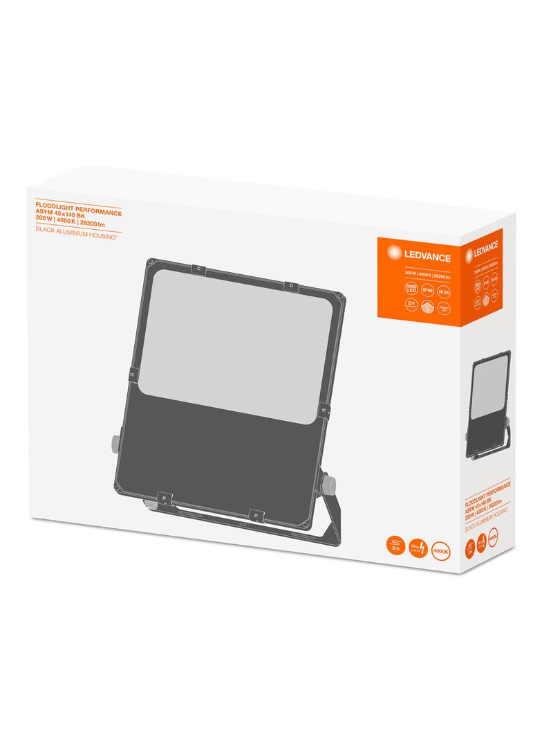 Naświetlacz FLOOD LED PERFORMANCE 200W 4000K ASYM 45x140 black