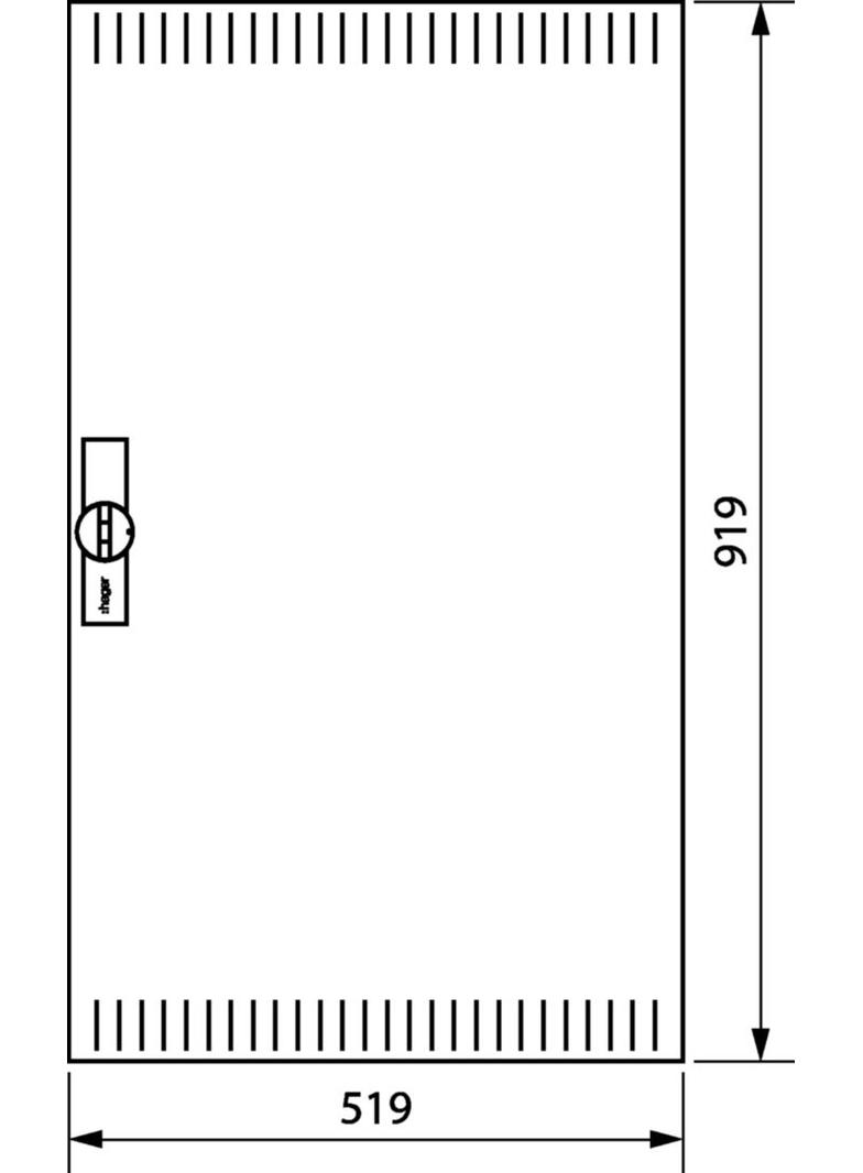 univers Drzwi prawe perforowane 950x550mm IP3x