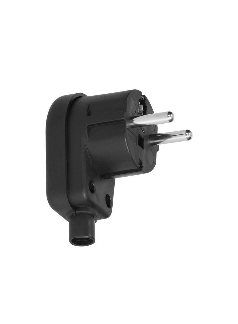 Wtyczka kątowa Uni-Schuko rozbieralna czarna OR-AE-13182/B ORNO