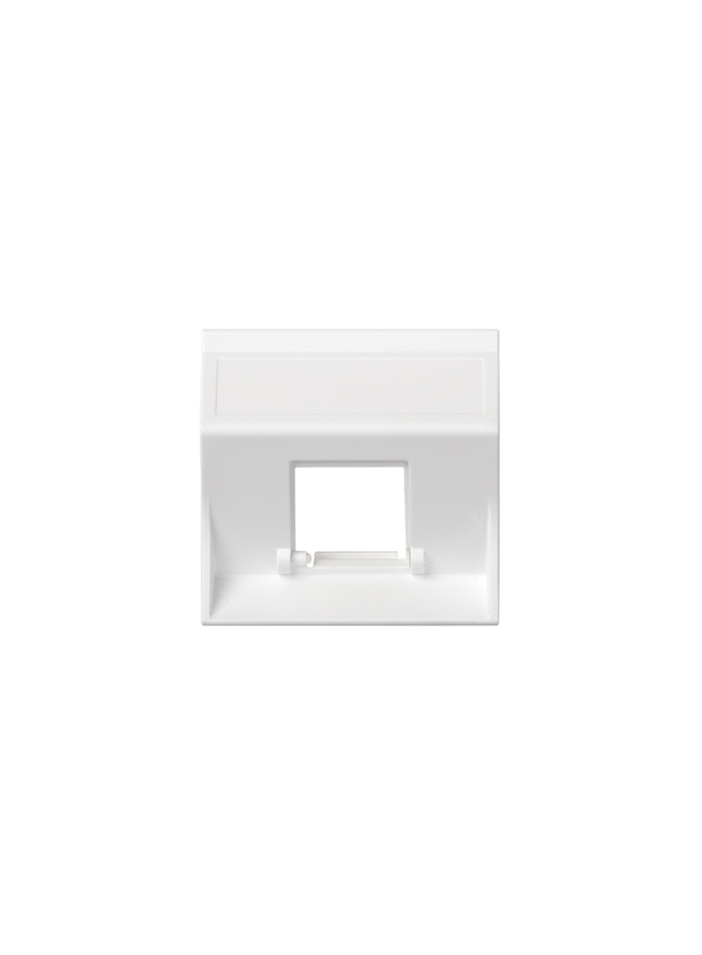 Simon Connect Płytka S500 1x RJ bez osłon skośna do adapterów MD aluminium