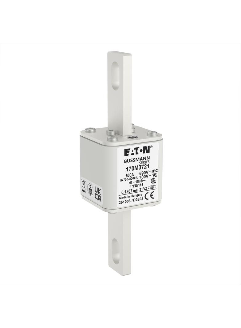 FUSE 500A 690V 1*FU/115 AR UC Wkładka szybka 500A AC 690V rozmiar 1 45x45x148 mm aR, 170M3721 EATON