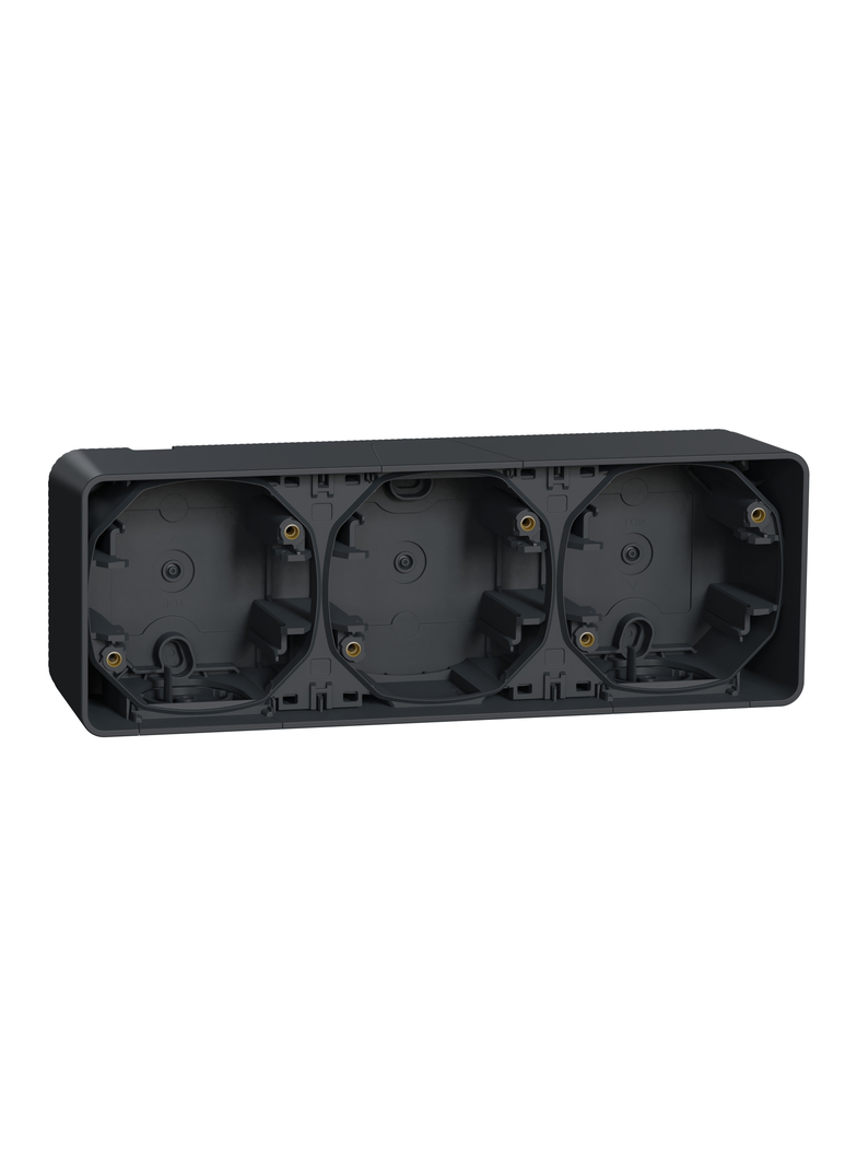 Mureva, podstawa naścienna potrójna pozioma, antracyt