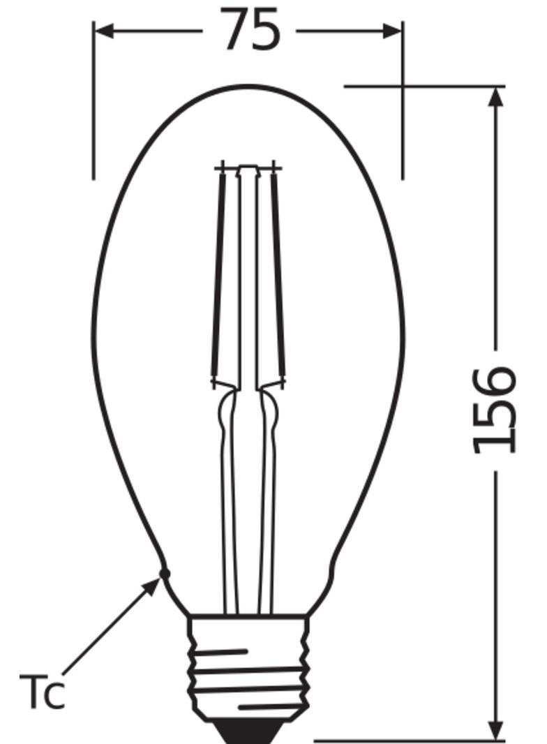 Lampa LED Vintage 1906 CL OVAL Filament szkło przezroczyste GOLD 40 non-dim 4,5W 825 E27