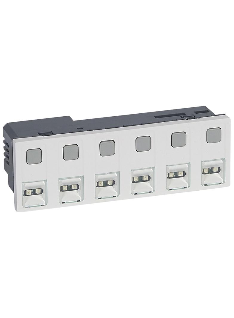 MOSAIC BLOK SYGNALIZACYJNY 6-KIERUNKOWY BEZ ZASILACZA 230V~, Legrand