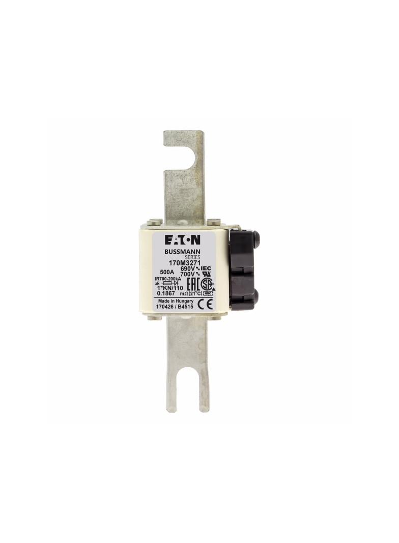 500A 690V 1*KN/110 aR INDICATOR FUSE Wkładka szybka 500A AC 690V compact DIN 1 45x58x134 m 170M3271