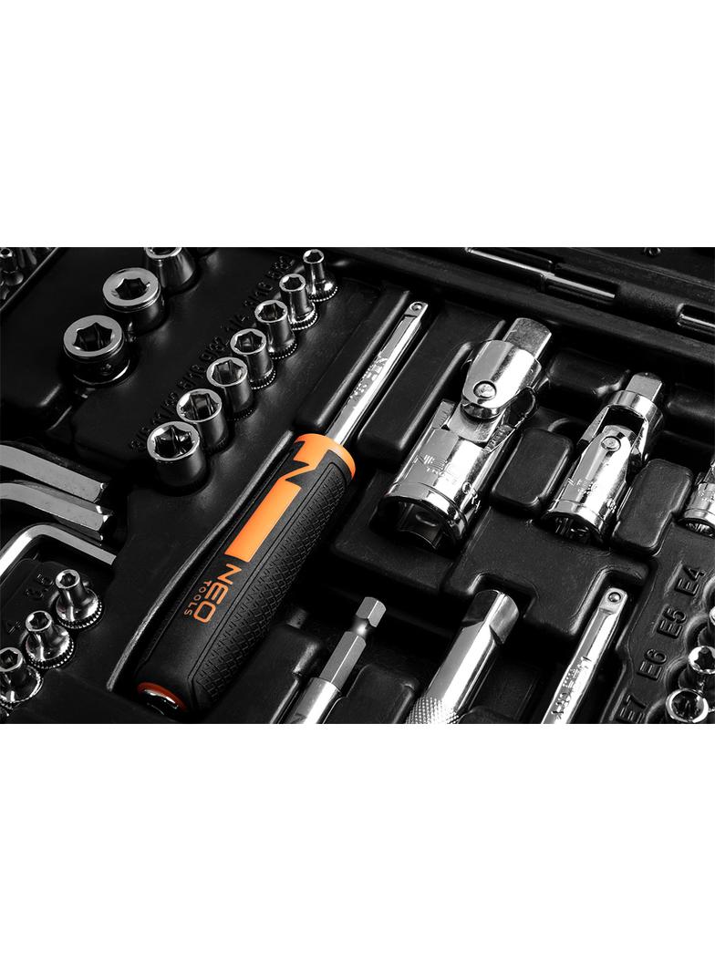 Klucze nasadowe 1/2", 3/8" , 1/4", zestaw 233 szt.