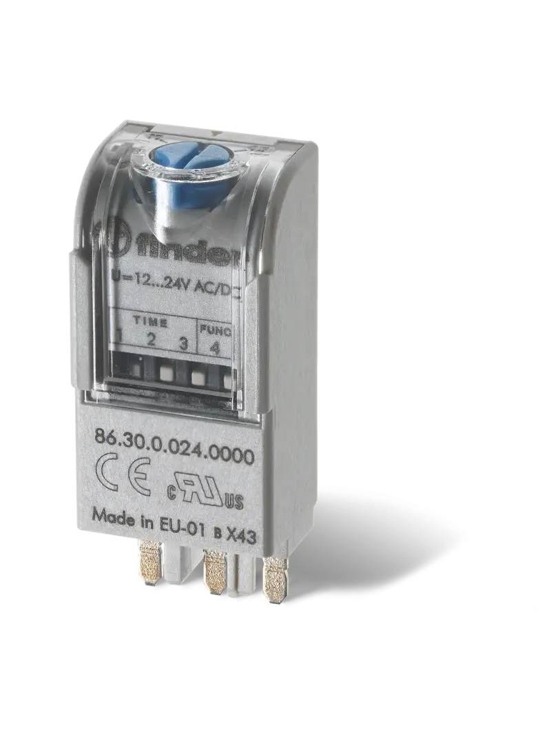 Moduł czasowy dwufunkcyjny do przekaźników i gniazd 12…240V AC/DC; AI, DI, wykonanie trakcyjne