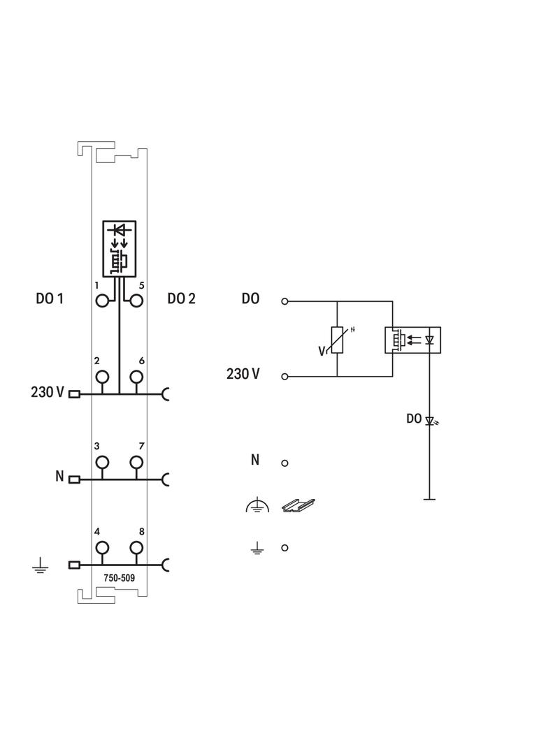 moduł 2DO 230V AC 0,3A z przekaźnikiem półprzewodnikowym