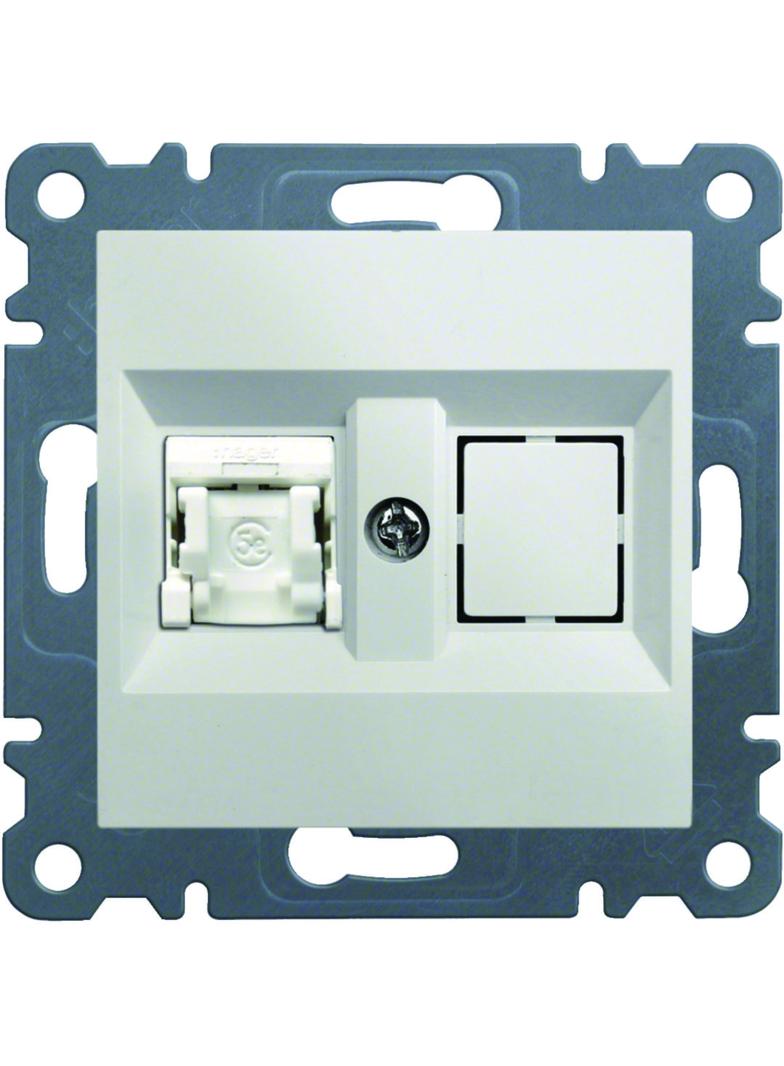 lumina Gniazdo komputerowe pojedyncze RJ45 kat.5e UTP biały WL2110 HAGER