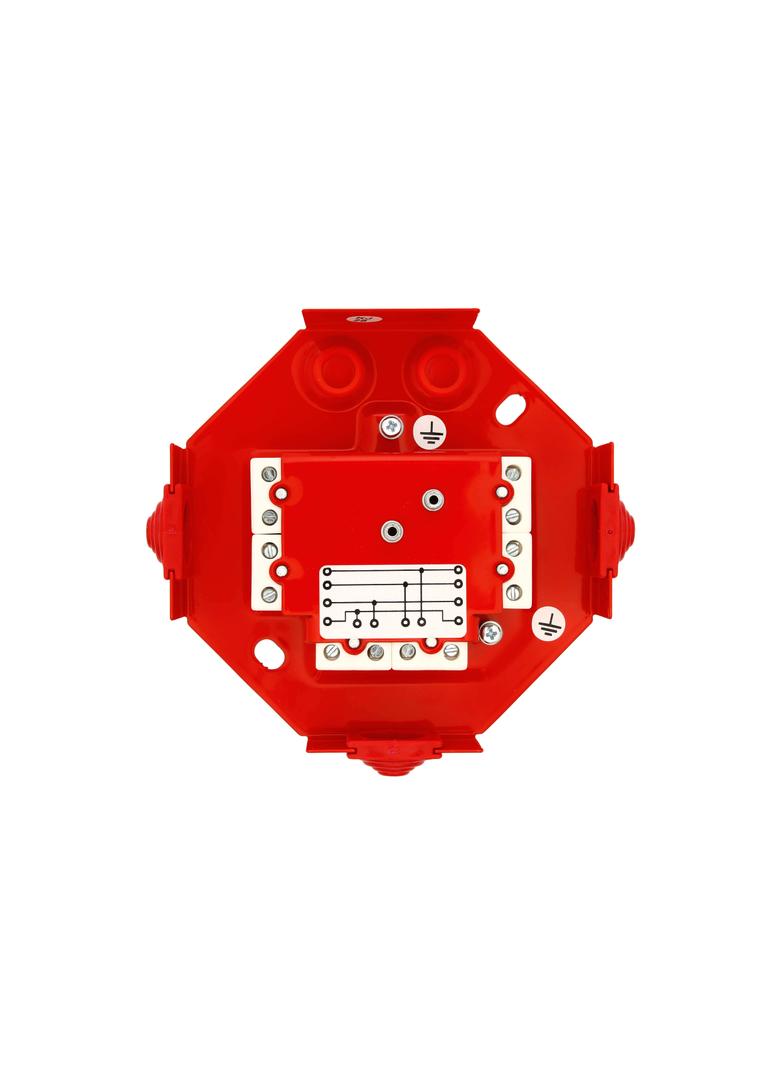 PIP-3AN R6x2x4 Puszka przeciwpożarowa, ośmiokątna, E90, rozgałęźna, 6x2x4mm2,137x124x28 mm - kolor c