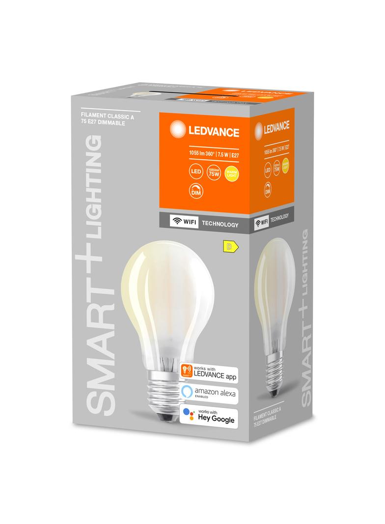 Lampa LED SMART+ WiFi CL A szkło matowe DIM 75  7,5W/827 E27