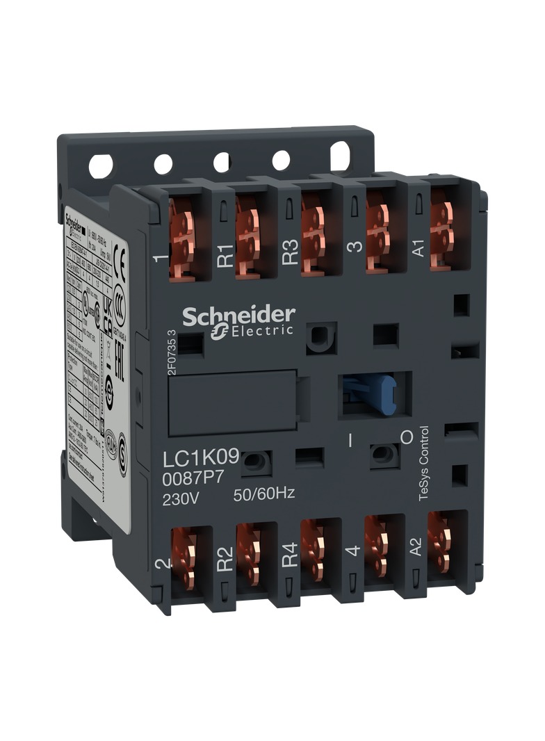 Stycznik mocy, TeSys K, AC1, 20A, 4P, 2NO 2NC, cewka 230VAC LC1K090087P7