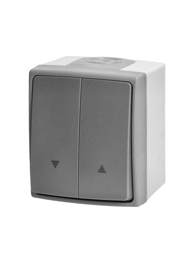 Łącznik roletowy AQUATIC PRO IP55, 10A, 230V AC, Szaro-Grafitowy