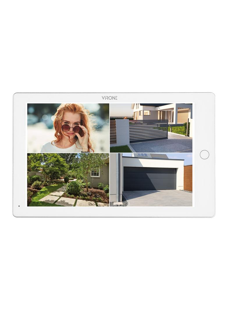 Wideo monitor bezsłuchawkowy, kolorowy, LCD 10 , dotykowy, WiFi + APP na telefon, z gniazdem na kart
