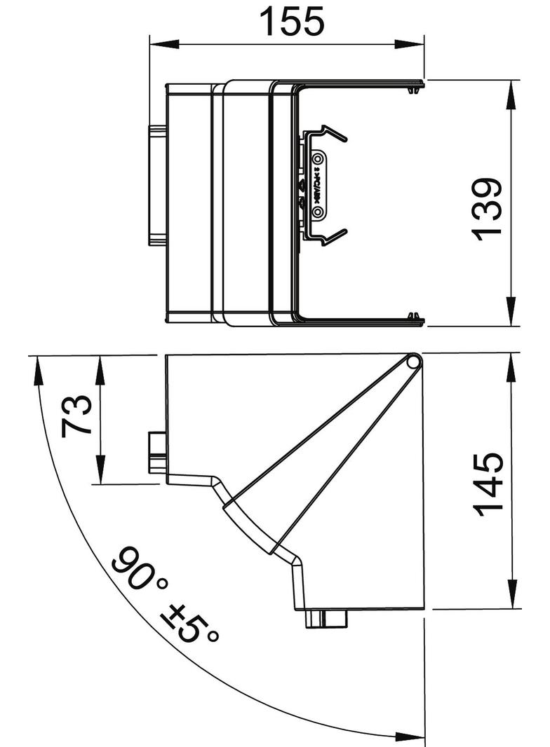 GK-IH70130RW, Naroże wewnętrzne ruchome