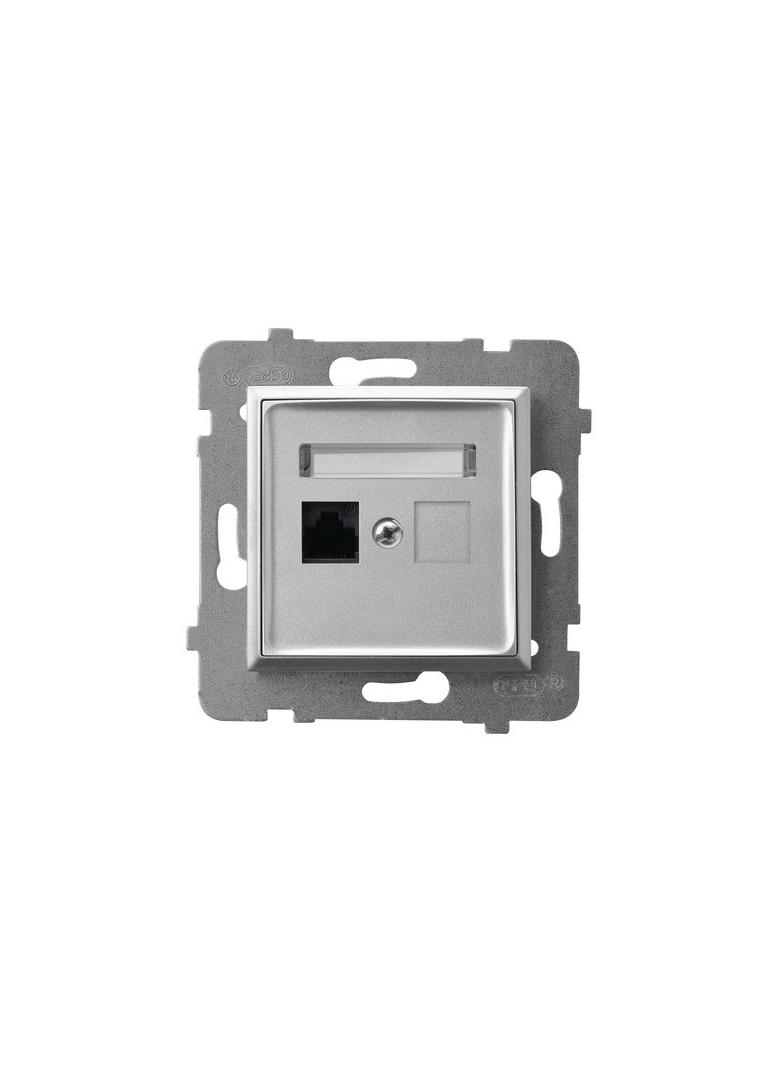 ARIA Gniazdo komputerowe pojedyncze, kat. 5e MMC - kolor srebro
