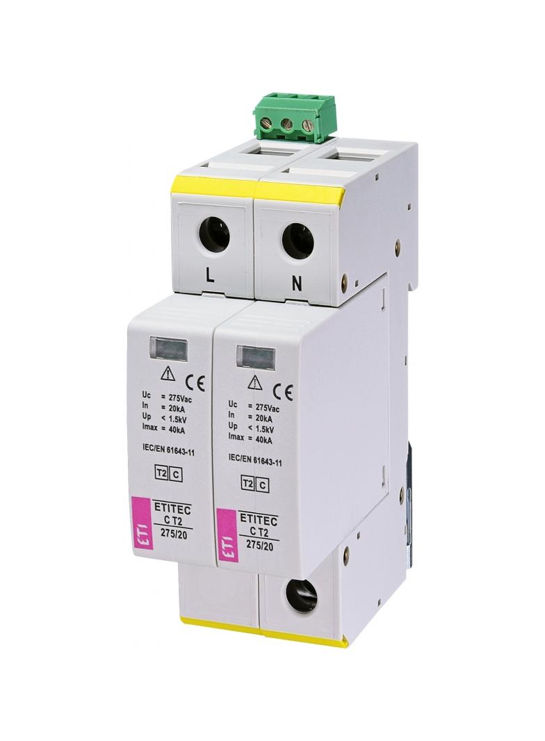 Ogranicznik przepięć T2 (C) TEC C T2 275/20 2+0 RC 002440398 ETI