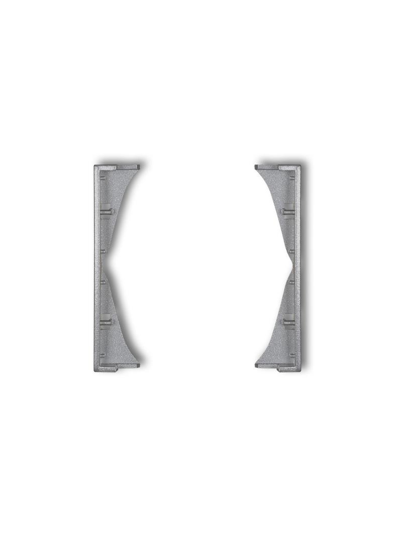 MINI Ramka pośrednia do gniazd podwójnych srebrny metalik