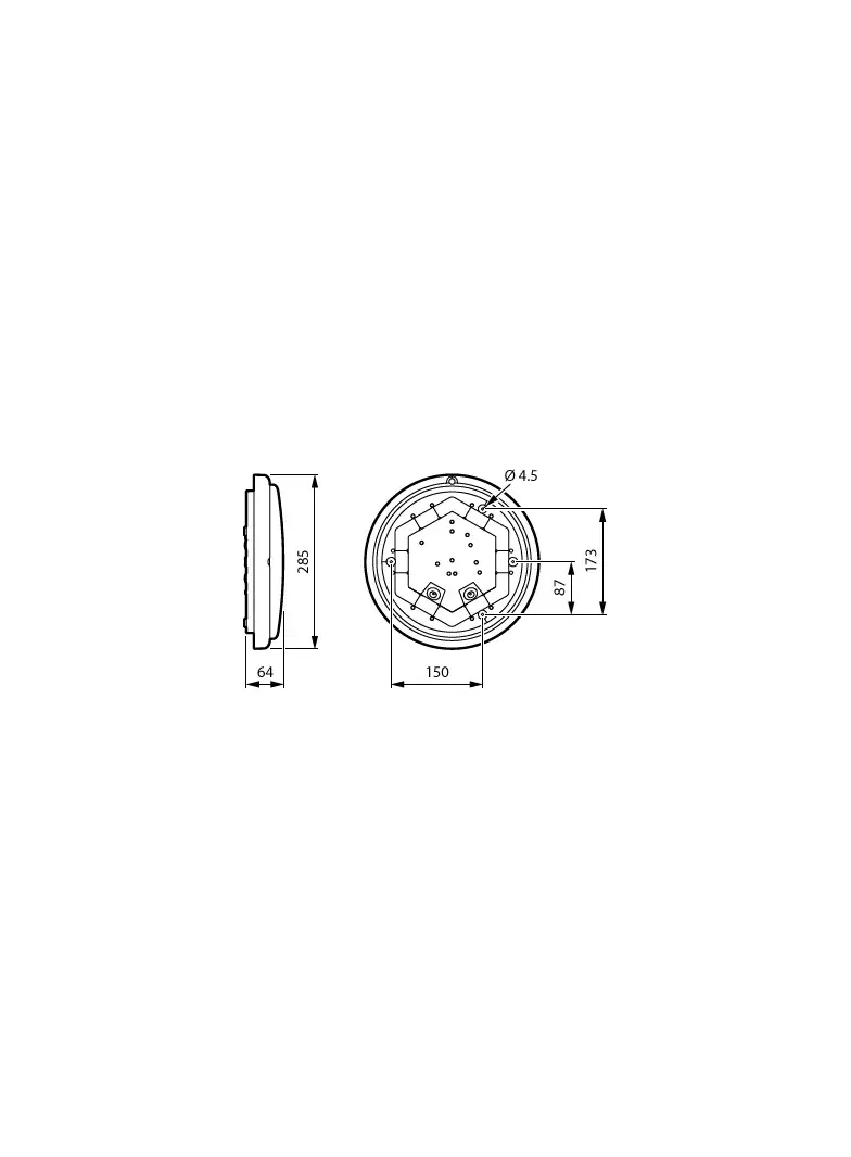 Oprawa plafon plafoniera Ledinaire WL070V 17W 1700lm IP65 3000K barwa ciepła LED17S/830 PSU II WH 5