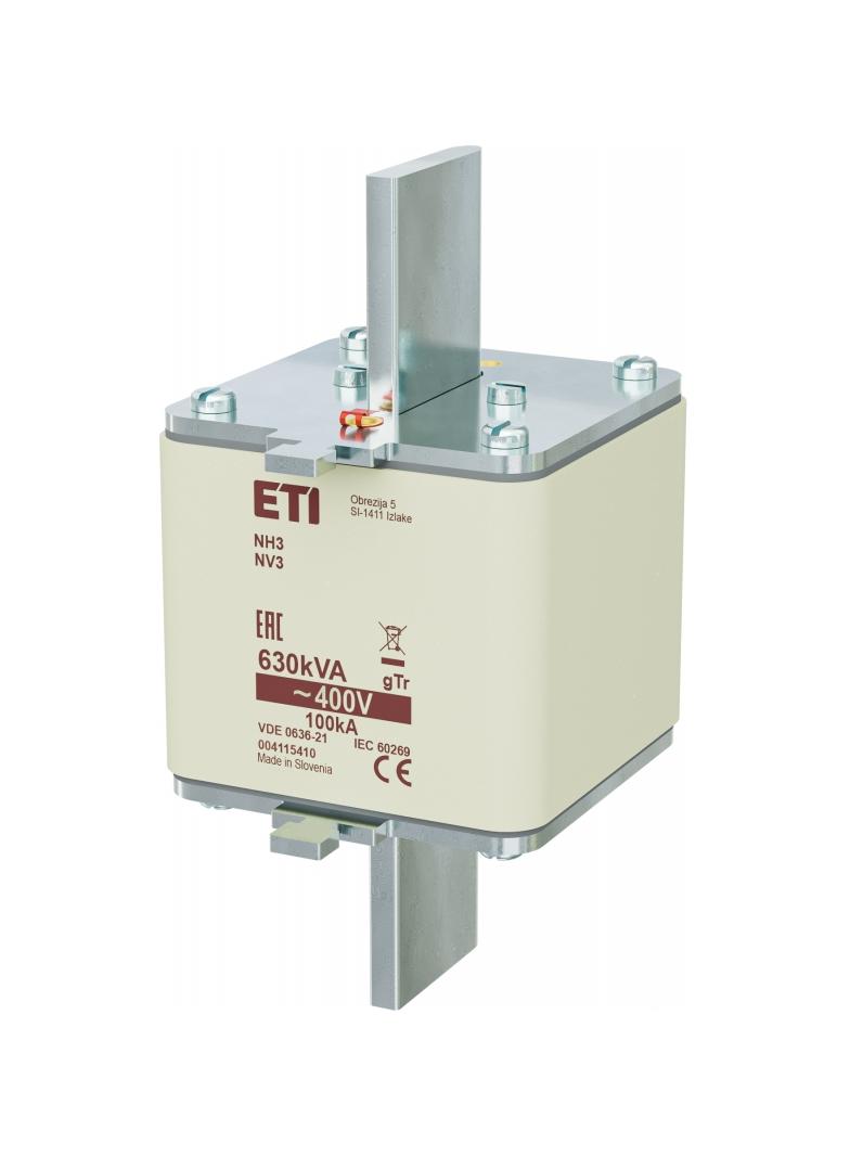 WT-3 gTr 630kVA 400V - Wkładka topikowa przemysłowa - transformatorowa