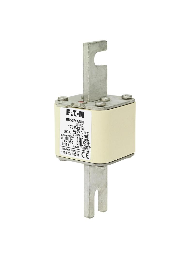 500A 690V 1TN/110 aR INDICATOR FUSE Wkładka szybka 500A AC 690V DIN 1 53x66x138 mm aR DI 170M4214 EA