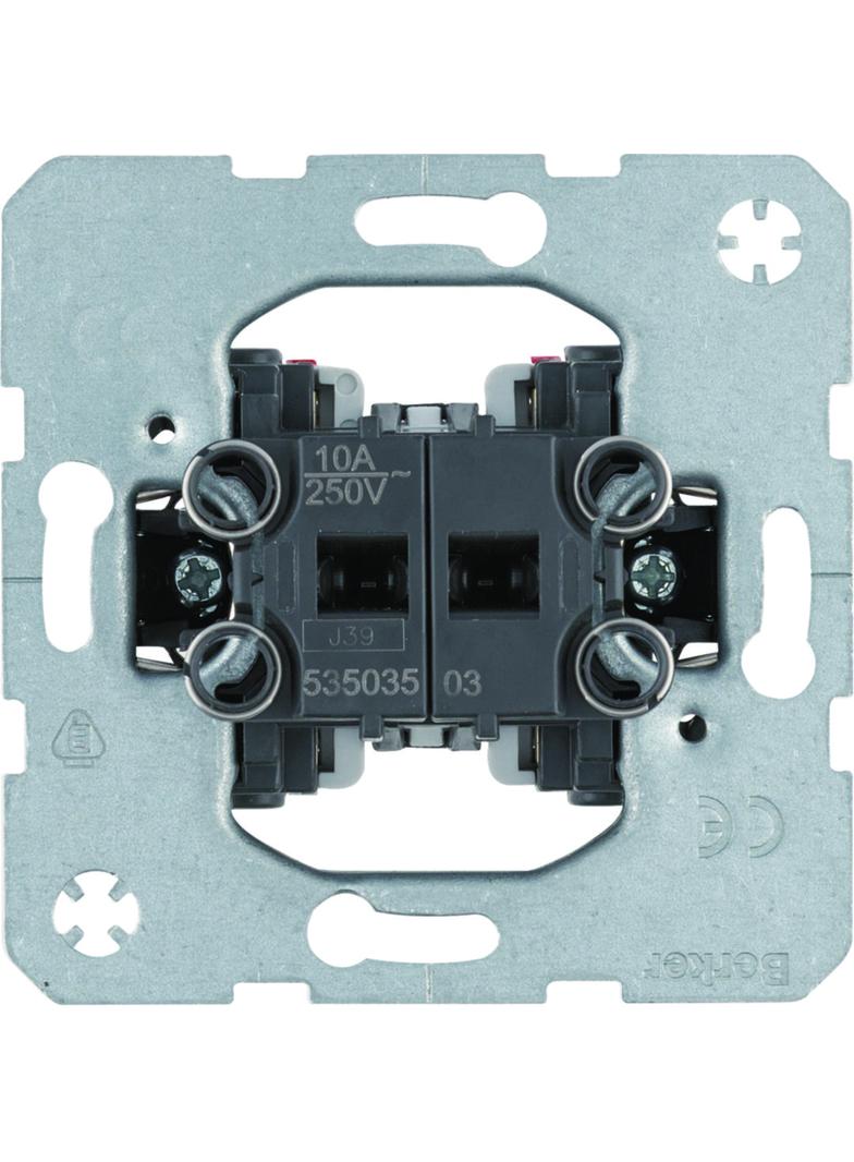 BERKER one.platform Łącznik 2-klawiszowy przyciskowy 2 zestyki zwierne oddzielne zaciski wejściowe 5
