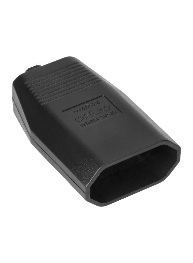 Gniazdo płaskie bez uziemienia, 2,5A, 250V, czarny poliwęglan, 1 sztuka OR-AE-13242/B ORNO