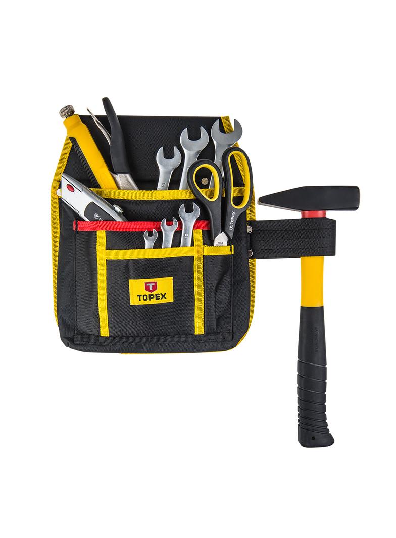 Kieszeń na narzędzia, 4 przegrody, uchwyt na młotek