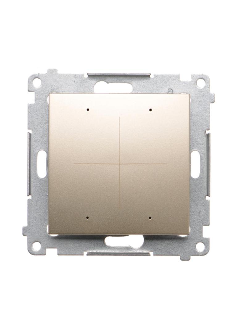 Simon 54 Elektroniczny łącznik/przycisk 4-krotny do sterowania 4 obwodami złoty mat