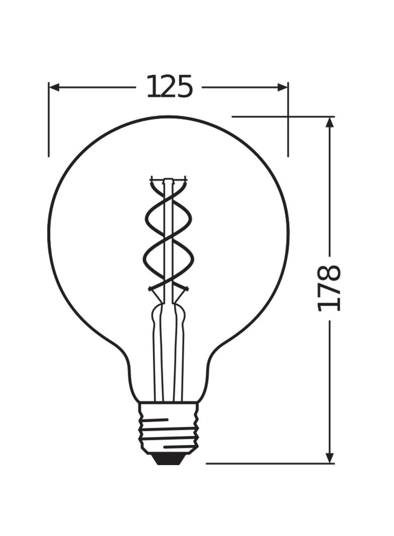 Żarówka LED Vintage 1906 LED CL GLOBE125 FIL GOLD 27 non-dim 5W/820 E27 4058075092136 LEDVANCE